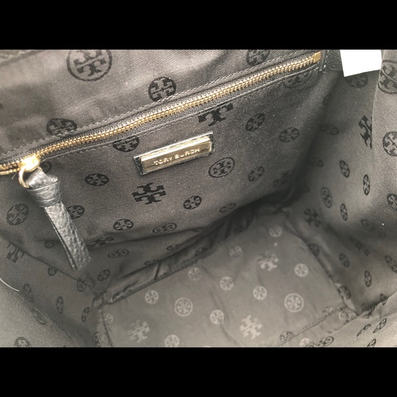 Tory Burch Bombe T Flap Leather Backpack - Picture 7 of 8